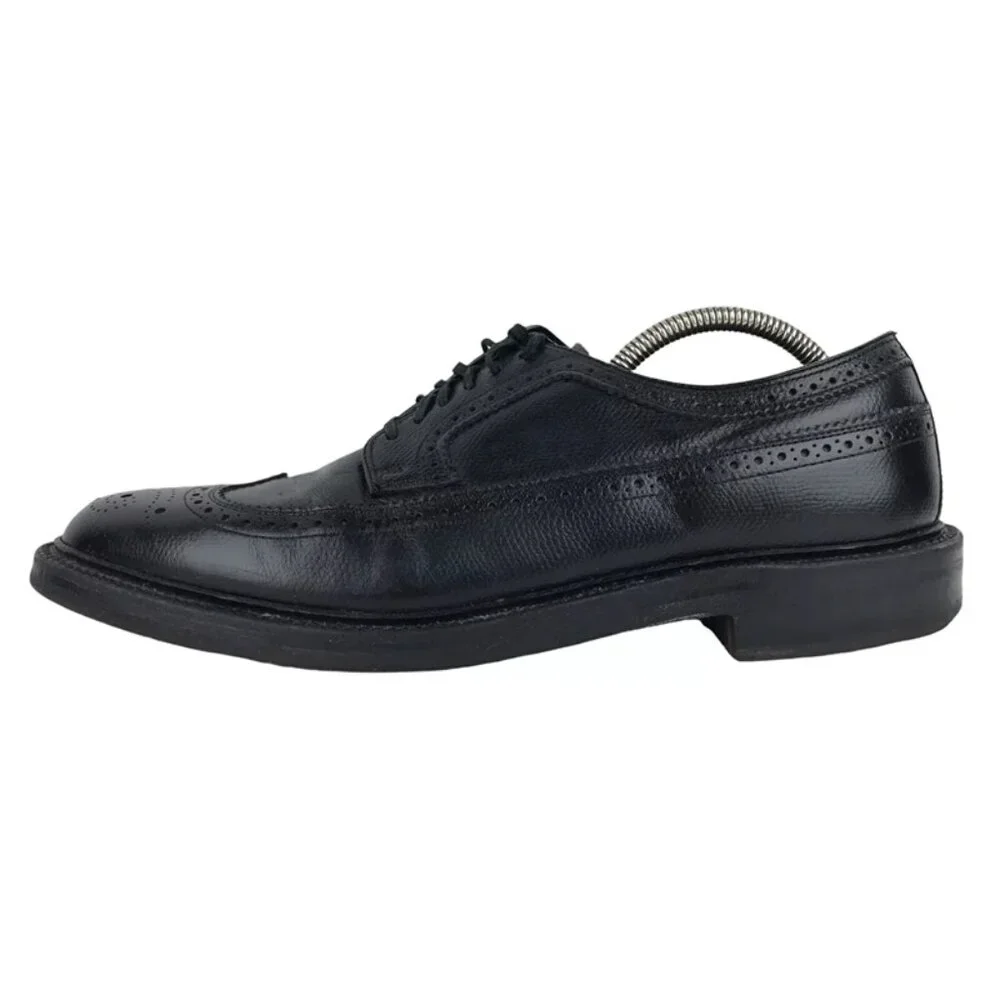 Bostonian Mens Black Lace Up‎ Wingtip Round Toe Oxford Dress Shoes Size US 10 B